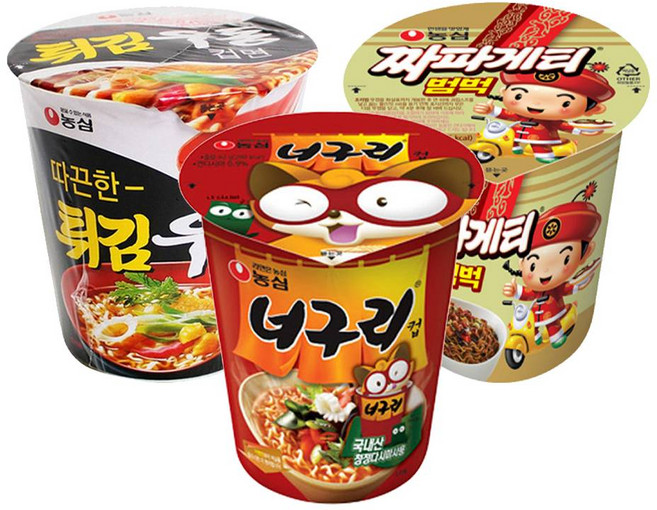 농심 소컵 너구리x6컵+짜파게티 범벅x6컵+튀김우동x6컵, 18개