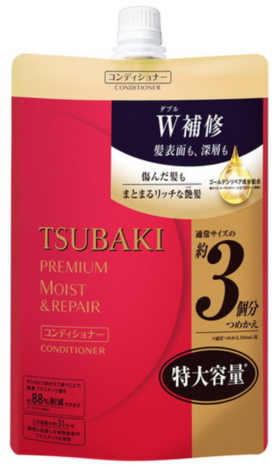 TSUBAKI 츠바키 프리미엄 모이스트 리페어 컨디셔너 리필 특대 900ml, 1개