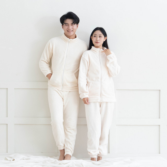 미다룸 남녀공용 극세사 수면잠옷 세트