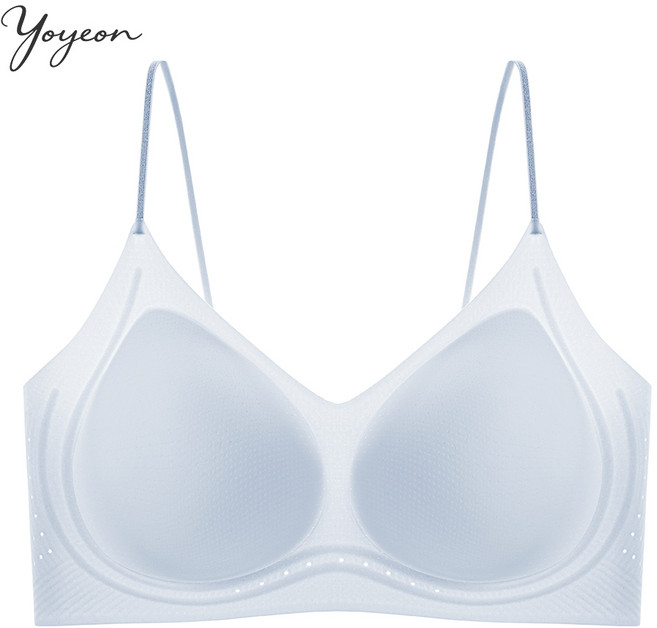 여성 초경량 아이스 냉감 쿨링브라 여름 심리스 브라탑
