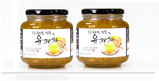 고흥 유자차 국산 무농약원료 유자청 선물용, 1kg, 3세트, 2개입, 1kg