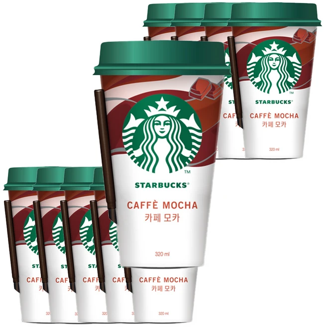 스타벅스 컵커피 카페 모카라떼 320ml 10개 - 쿠팡