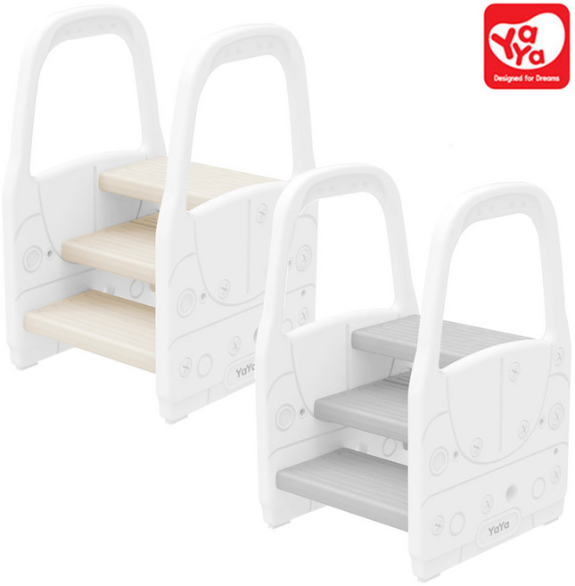 야야 3단 다기능 자동차 디딤대, 바닐라, 1개