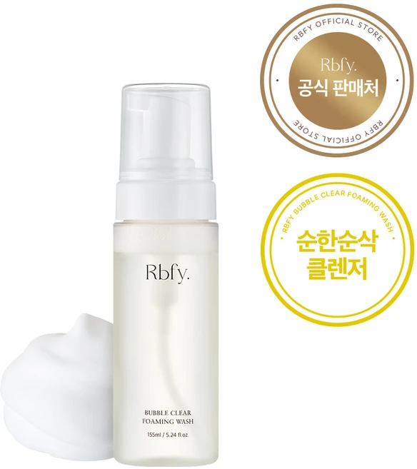 리바이포유 버블클리어 포밍워시 155ml 클렌징폼 저자극 여드름 미세버블, 1개 - 쿠팡