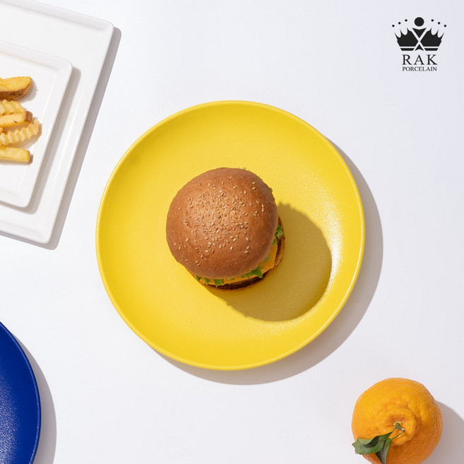 [락포슬린] RAK 퓨전 네오퓨전토닉 플랫 플레이트 접시 옐로우 15cm