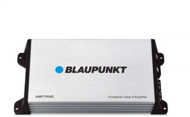 Blaupunkt AMP1904D 범용 차량 스피커 증폭기 클래스 D 4채널 1800와트 최대 전력, 1개