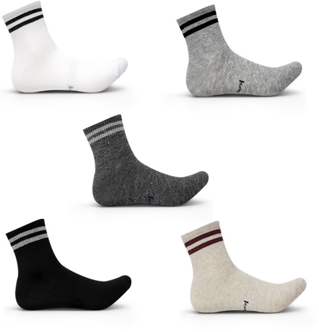 티아이바로 남자 두줄 단목 발목 양말