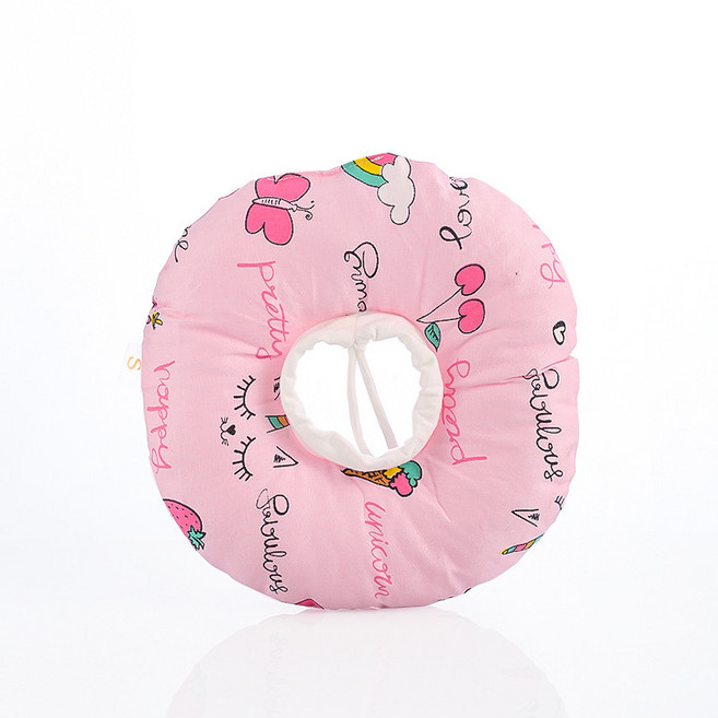 애완 동물 고양이 칼라 엘리자베스 반지 고양이, XS: 조정 범위는 10-18cm 이며 2kg 이내, 무지개 아이스크림, 1개