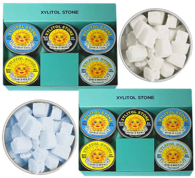 [TenTenPlus] 100% 핀란드산 자일리톨 스톤 무설탕캔디 10종선물세트/국민캔디 치아건강 양치후 잠자기전 데일리캔디/당ZERO 캔디, 1세트, 700g