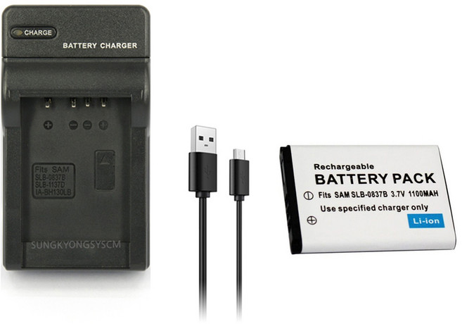 삼성 SLB-0837B 호환배터리+충전기 NV15/NV20/NV10/NV8, 1개