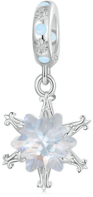 판도라 호환 윈터 스파클링 스노우플레이크 댕글 참 펜던트