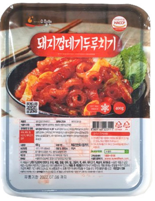 (무)(냉동)청우돼지껍데기두루치기 400g, 3개