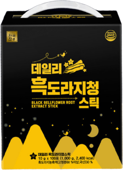 한국삼 데일리 흑도라지청 스틱, 10g, 100개입, 1개