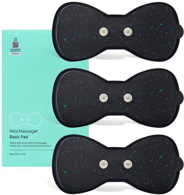 클럭 저주파 미니 마사지기 기본 패드 3P 패드 리필, (AS무료)MaSSAGE/SP_308-PD-01, 혼합톤