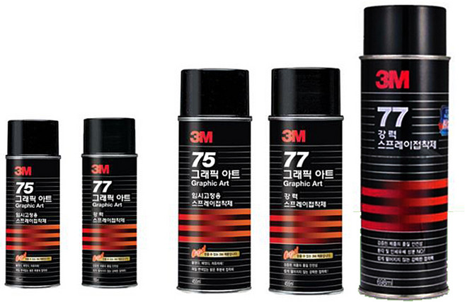 3M 스카치 강력 임시 고정 스프레이 접착제 77 75, 77 강력 고정 스프레이 24온즈(698ml), 1개