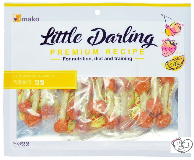 마코펫 강아지 리틀달링 건조간식, 덤벨, 300g, 15개