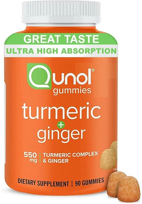큐놀 터메릭 콤플렉스 진저 550mg 구미 90정, 1개 - 쿠팡