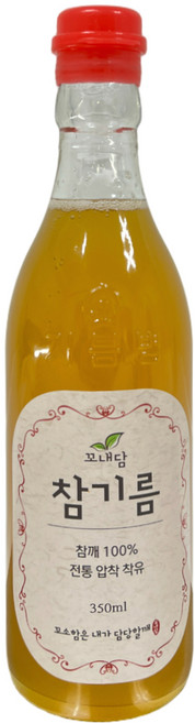 꼬내담농부 저온압착 중국산 참기름 350ml, 2개