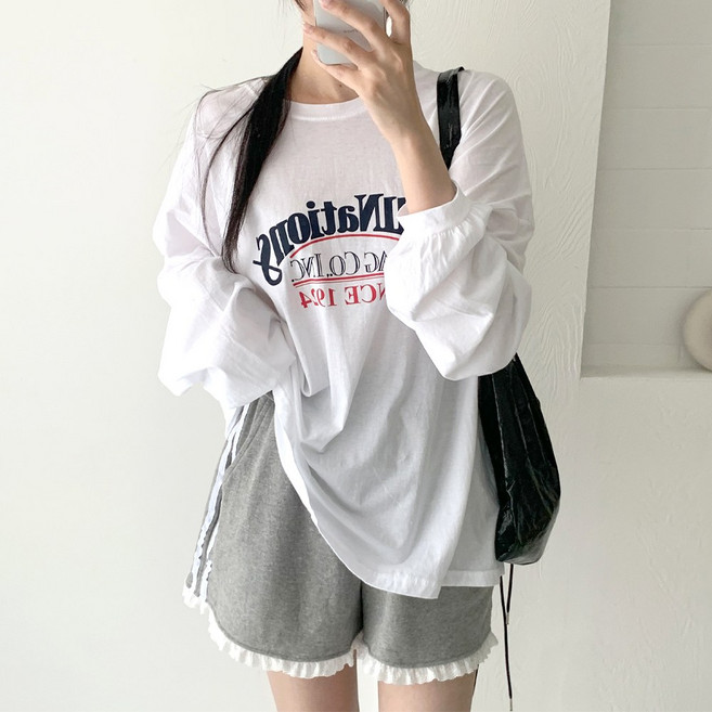 [순이] S.여성 여리여리 루즈핏 여름 긴팔티