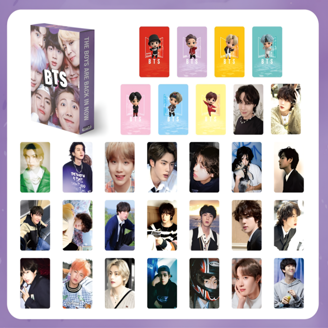 [원스트리글로벌] BTS 포토카드 55장, 기본컬러, BTS포카