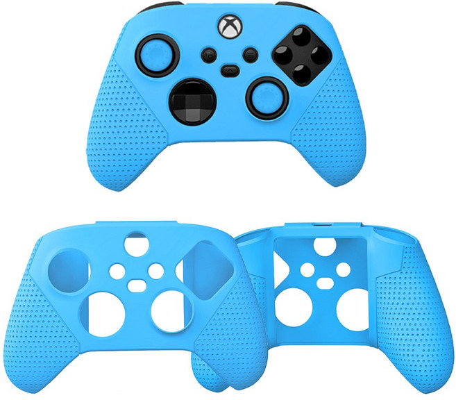 엑박패드 커버 실리콘 DOBE XBOX 4세대 컨트롤러 (스틱커버 세트), 블루, 1개