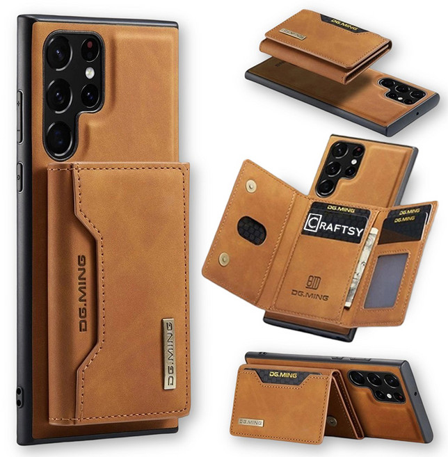 Craftsy 삼성 S21/S22/S23/S24/S25 시리즈 자석 분리형 가죽지갑 탈부착가능 핸드폰 케이스