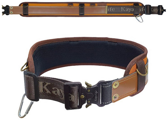 가야라이프 2단벨트 폴리원단 와이드패드 벨트 KL-810 작업 현장벨트 에어매쉬 X반도, 1개