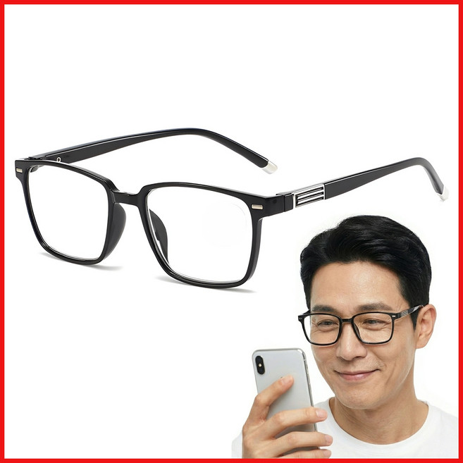 프로젝트M 초경량 독서안경 고화질 블루라이트 차단 안경, 1개, 50대 추천