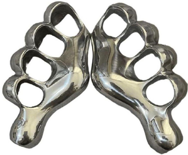 호신용품 너클 방어 티타늄 반지 주먹 휴대용 방어용, 오른손