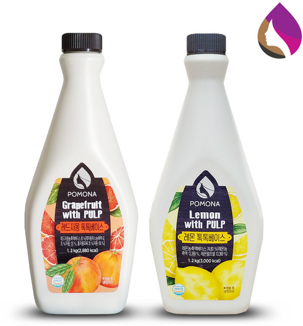 포모나 레드자몽 톡톡 베이스 1.2kg+레몬 톡톡 베이스 1.2kg/총 2병, 1세트, 1.2kg