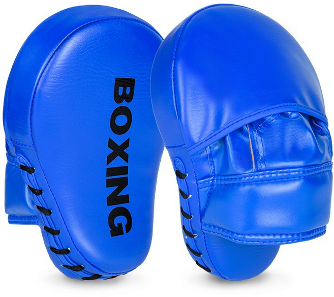 GINGPAI 깅파이 복싱 손 미트 핸드패드 격투기 트레이닝 코치 손미트 BOXSB, 1개, 블루