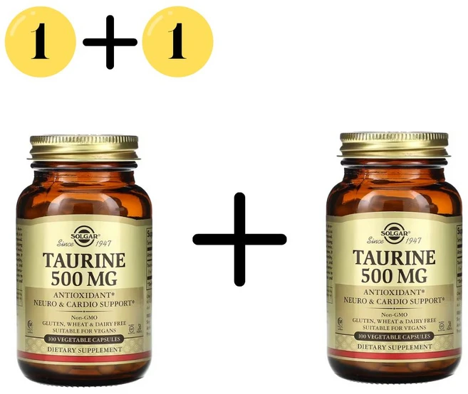 솔가 타우린 Taurine 500mg 100베지캡슐 2개, 100정 - 쿠팡