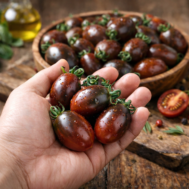 스위티크 부산 대저 흑대추방울토마토 짭짤이토마토 당도높은 프리미엄 대저토마토 산지직송, 1개, 대저 짭짤 흑방울토마토 500g