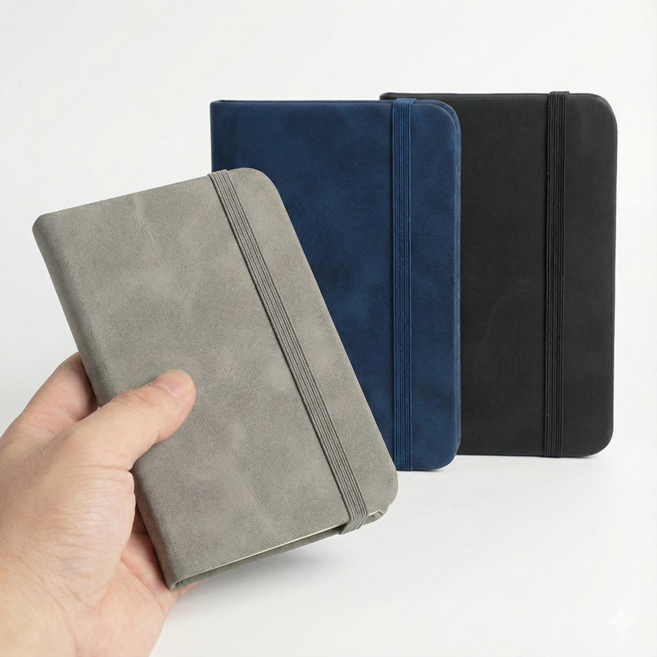 레인지샵 휴대용 미니 포켓 수첩 A7, 2개, 블랙