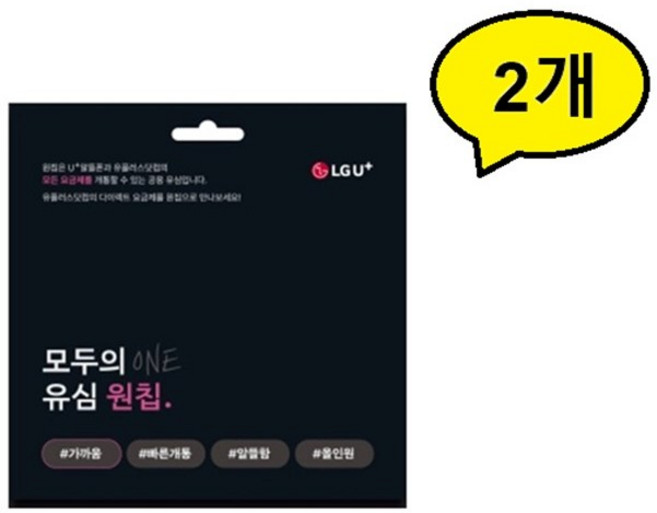 LGU+모두의 유심(원칩) 2개