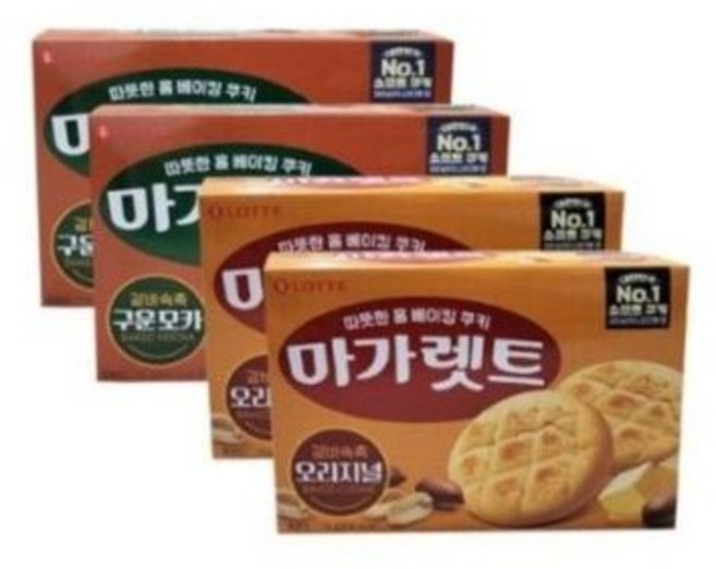 롯데 마가렛트 176g x 4개 (오리지날 구운모카 각2개), 10개