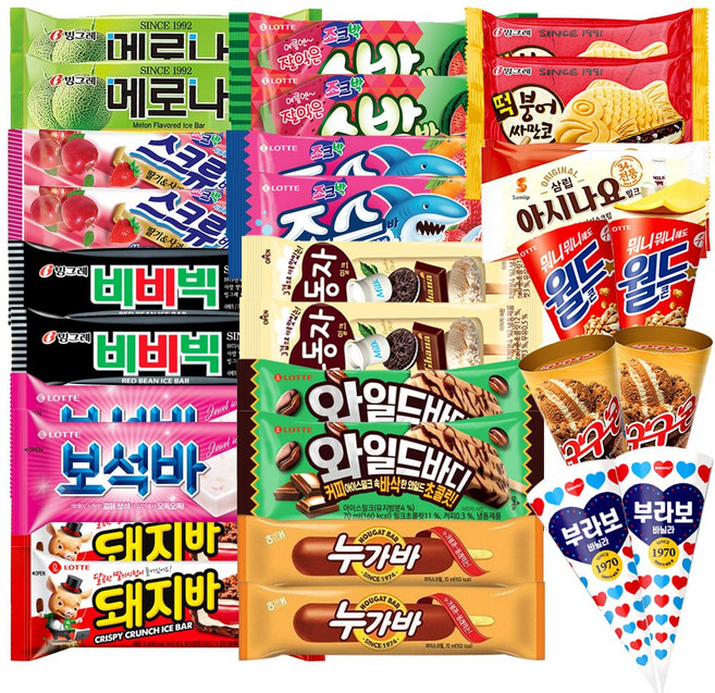 대량주문 아이스크림세트 하드 막대 콘 추억의간식, 1개