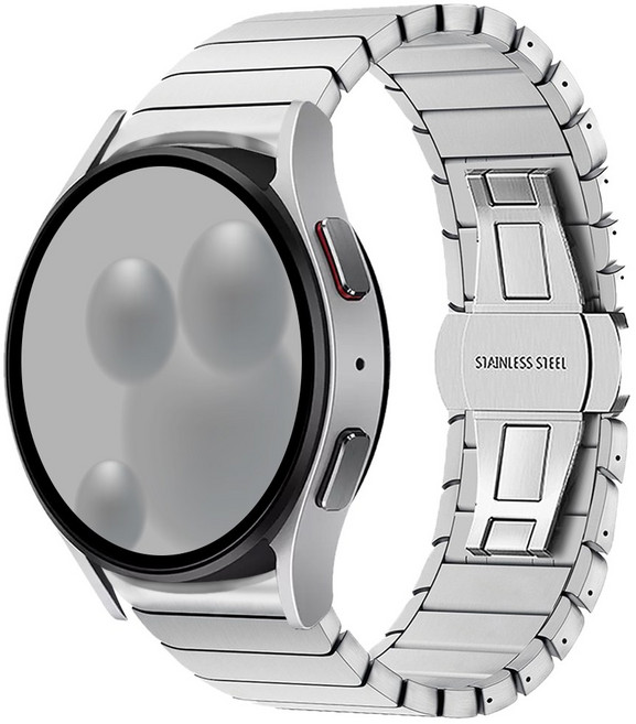 아이메이드잇 갤럭시워치 호환 링크 브레이슬릿 스트랩 밴드, 실버, 1개