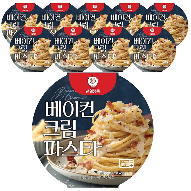 [본사직영] 천일식품 베이컨 크림 파스타, 10개, 300g
