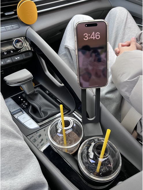 아반떼 CN7 컵홀더 맥세이프 충전거치대, 블랙, 1개