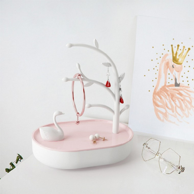 나오유 악세사리진열대 백조 보석함 화장대정리