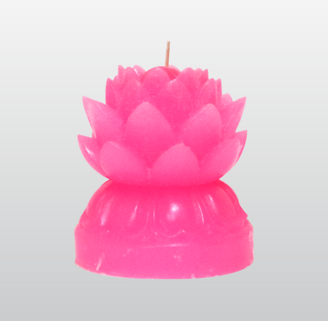 엘캔들 우리양초 국산 분홍 연꽃초 (대) 불교양초 기도초 꽃초, 대, 40개