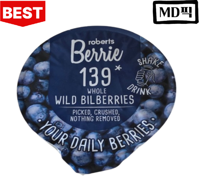 로버츠베리에 야생 빌베리 블루베리주스 착즙쥬스 음료선물세트 눈건강 암예방 [원산지:핀란드], 100ml, 1개