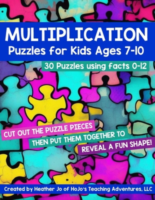 (영문도서) Multiplication Puzzles for Kids Ages 7-10: 30 Different Math Images to Engage Students All Ye... Paperback, Independently Published, English, 9798871766651