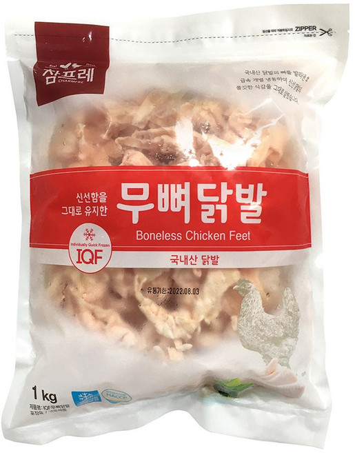 참프레 IQF 무뼈닭발, 4개, 1kg
