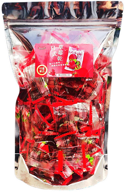 品鮮生活 日式草莓果乾 獨立小包裝, 300g, 1個