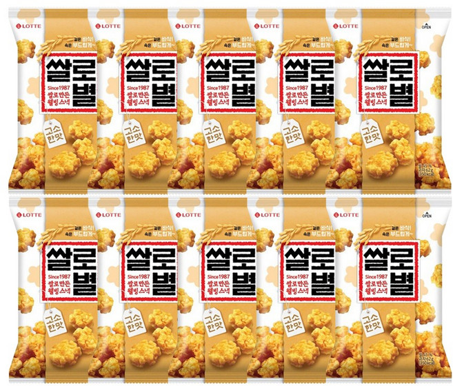 롯데웰푸드 쌀로별 고소한맛, 78g, 10개