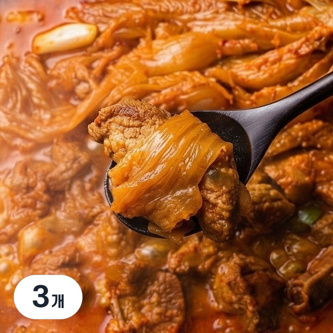 무등산식당 묵은지 돼지갈비 김치찜, 3개, 1.25kg