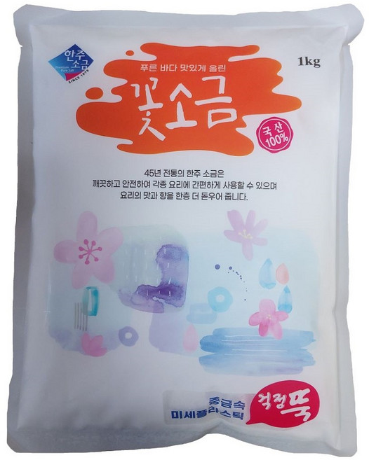 한주 한주소금 꽃소금, 1kg, 1개