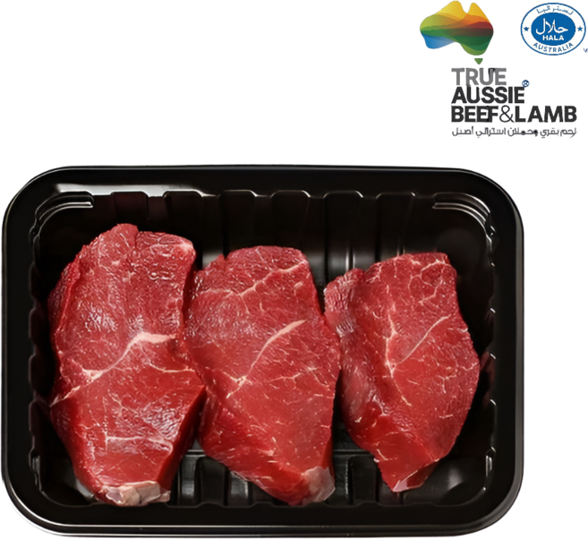 Halal Certified Australian Fresh Beef Chuck Tender 호주산 할랄 냉장 소고기 꾸리살 신선육 부드러운 구이용, 3개, 1kg